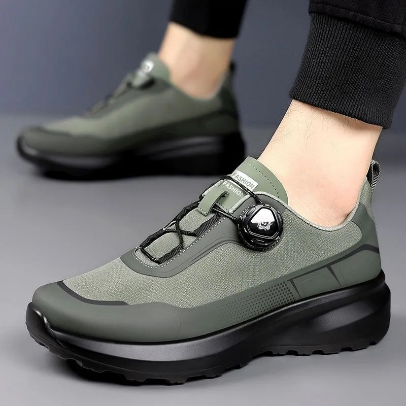 Outdoor men's sneakers 2025 new spring and summer thick soled sports shoes men's hiking daddy shoes casual footwear for men