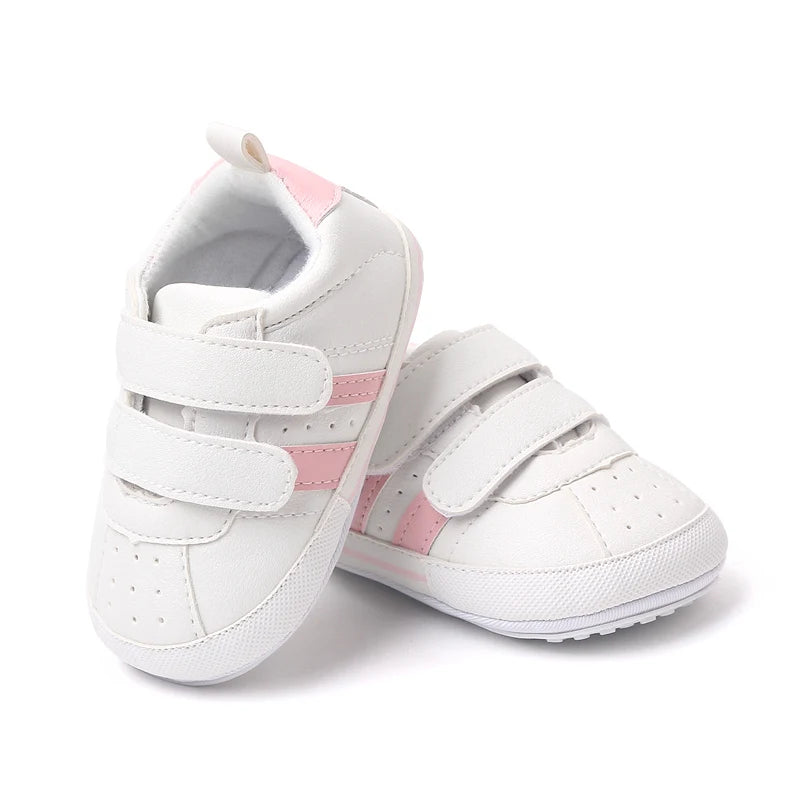 White Sneakers With Soft Soles Children's Sports Shoes For Spring/Autumn New Style Suitable For Both Boys And Girls Baby Shoes