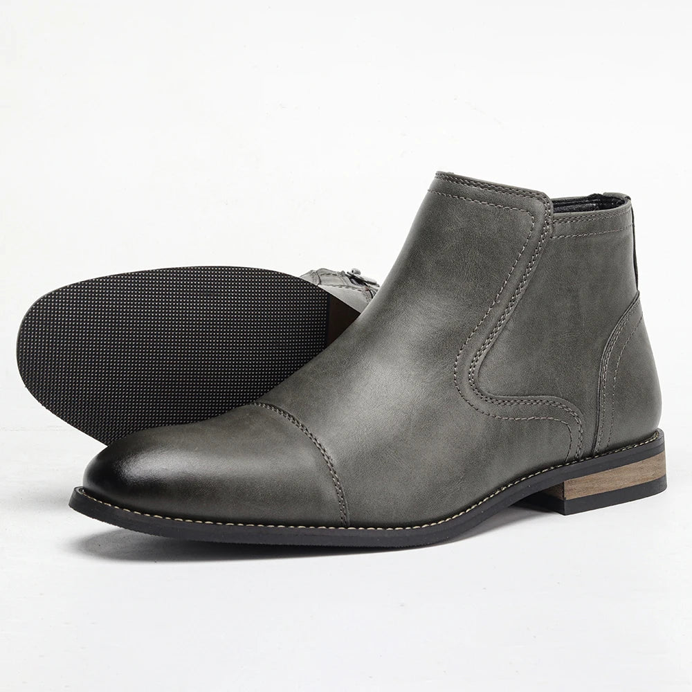 Boots Men Comfortable Fashion 2025 Brand Boots Leather
