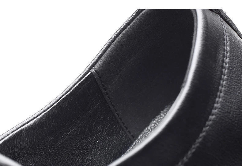 Classic Men's Leather Shoes New Black Soft Bottom Anti Slip and Breath Shoes Low-top Business Casual Loafers Formal Men's Shoes