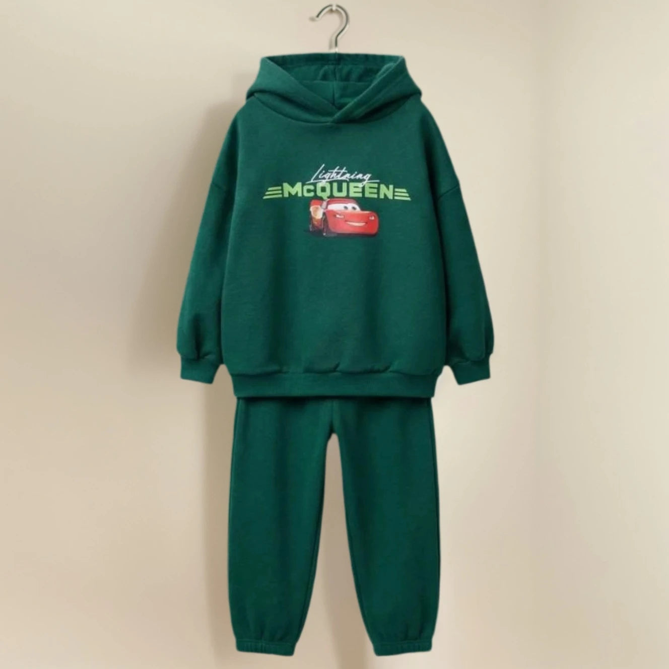 Multi-Color Disney Kids Hoodie Set Toy Story And Cars Printed Hooded Top + Pants 2Pcs Loose Casual Children Autumn Costume Wear