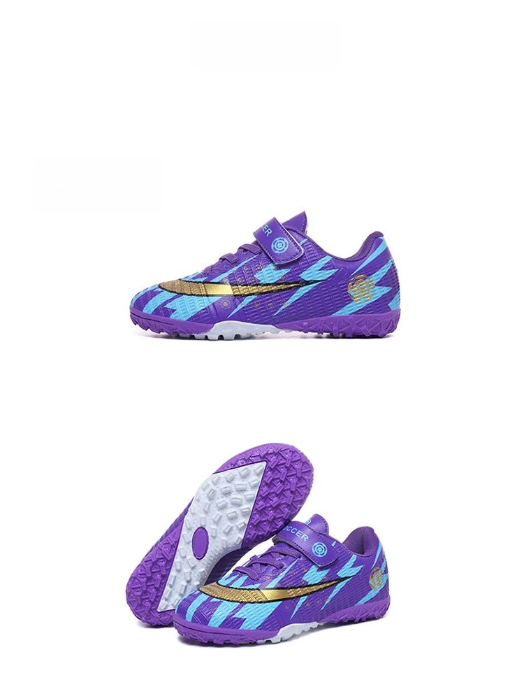 Kids Soccer Shoes TF School Football Boots Boys Girls Cleats Grass Sneakers Child Outdoor Athletic Training Sports Footwear28-39