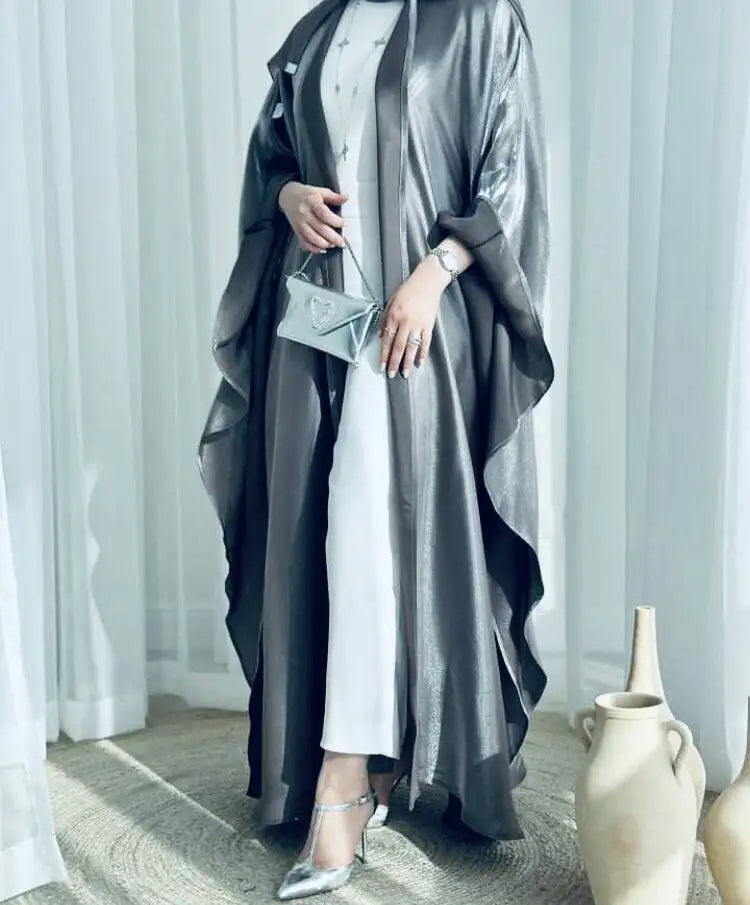 New Mother and Daughter Abaya Dubai Muslim Women Kids Girls Maxi Dress 2pcs Set Eid Djellaba Jalabiya Turkey Kimono Islamic Robe