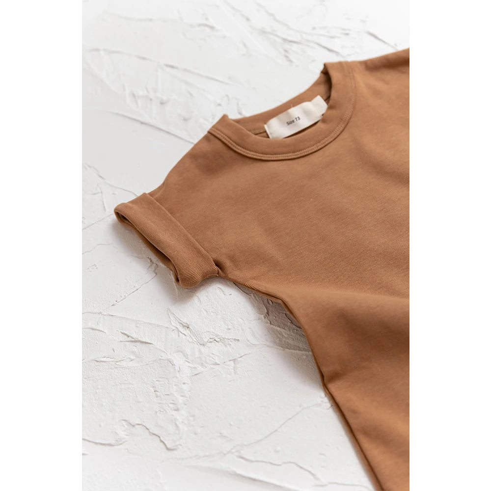 Summer Baby Casual Clothes Set Kids Soft Solid Color Casual Short Sleeve T Shirt + Shorts Kids Girls Boys Outfits Girl Clothes