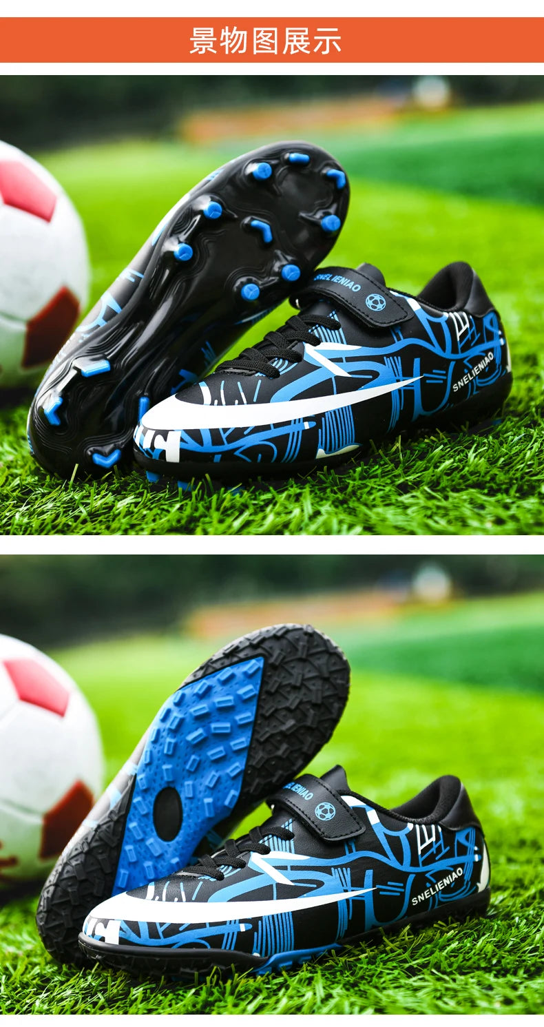 Soccer Shoes Kids Football Shoes TF/FG Cleats Grass Training Sport Footwear Trend Sneaker For Boys Chaussures De Football