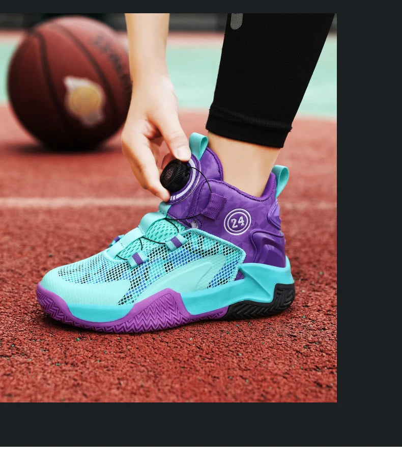 2025 New Children's Basketball Sports Shoes for Boys High Quality Running Kids Shoes Child Sneakers Non-Slip School Shoes