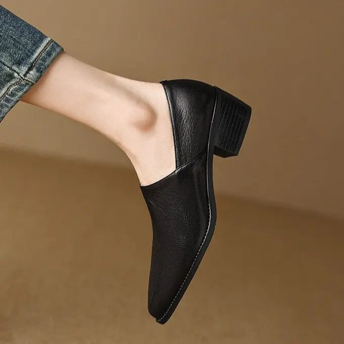 Shoes 2025 Fashion Women's Square Toe Casual Female Sneakers Clogs Platform Flats Oxfords Modis New On Heels Pointed Toe Comfort