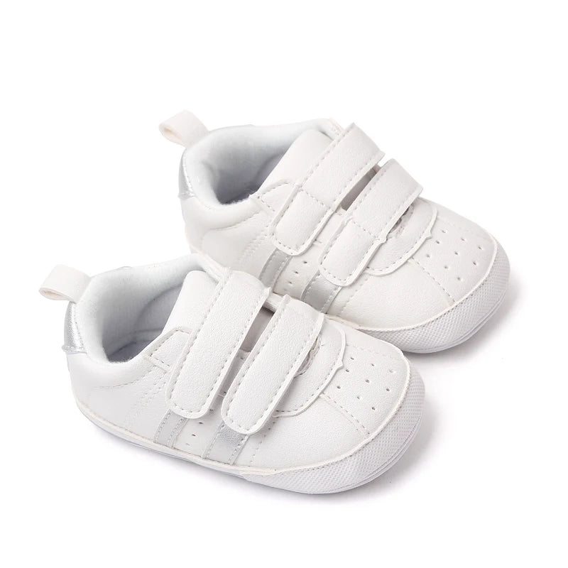 White Sneakers With Soft Soles Children's Sports Shoes For Spring/Autumn New Style Suitable For Both Boys And Girls Baby Shoes