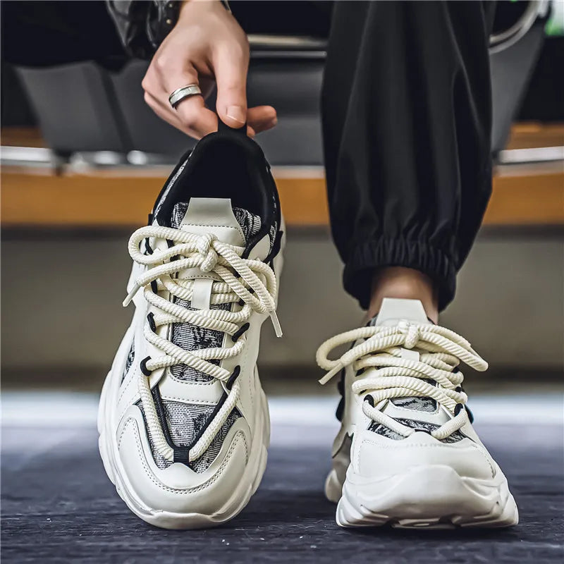 2024 New Shoes For Men Sneakers Male Casual Mens Shoe Big Shoelace Trainer Race Breathable Shoes Fashion Loafers Running