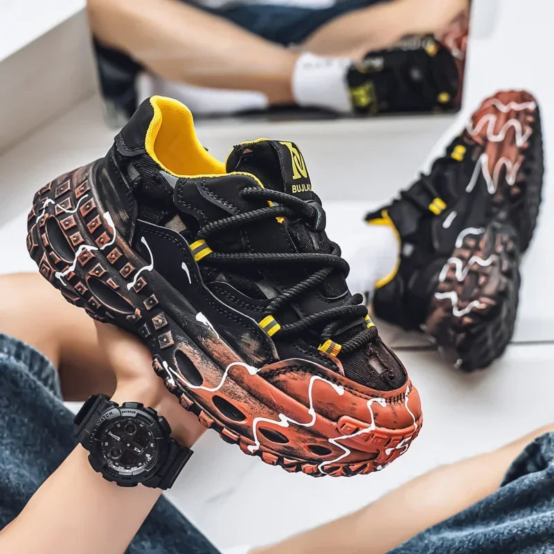 Men's Casual Shoes 2025 Shockproof Comfortable Outdoor Running Fitness Training Exercise Sneakers Size 39-44 Hot Sale Retro