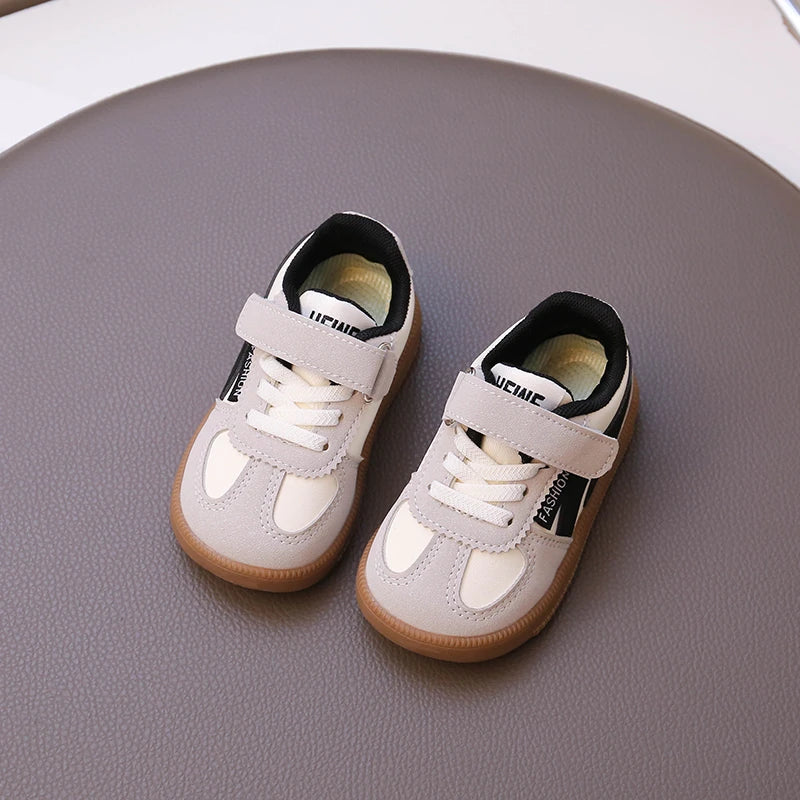 Children's Sneakers 1-8 Years Old Beige Lightweight Boys Girls Casual Shoes Four Seasons Black Soft Non-slip Kids Single Shoes