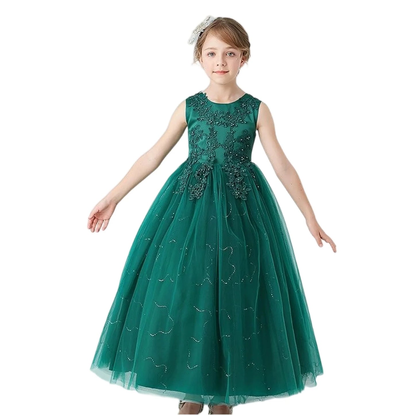 Kids Dresses For Girls Lace Dress Gown Princess Clothes Children Formal Evening Party Flower Girls Wedding Vestidois