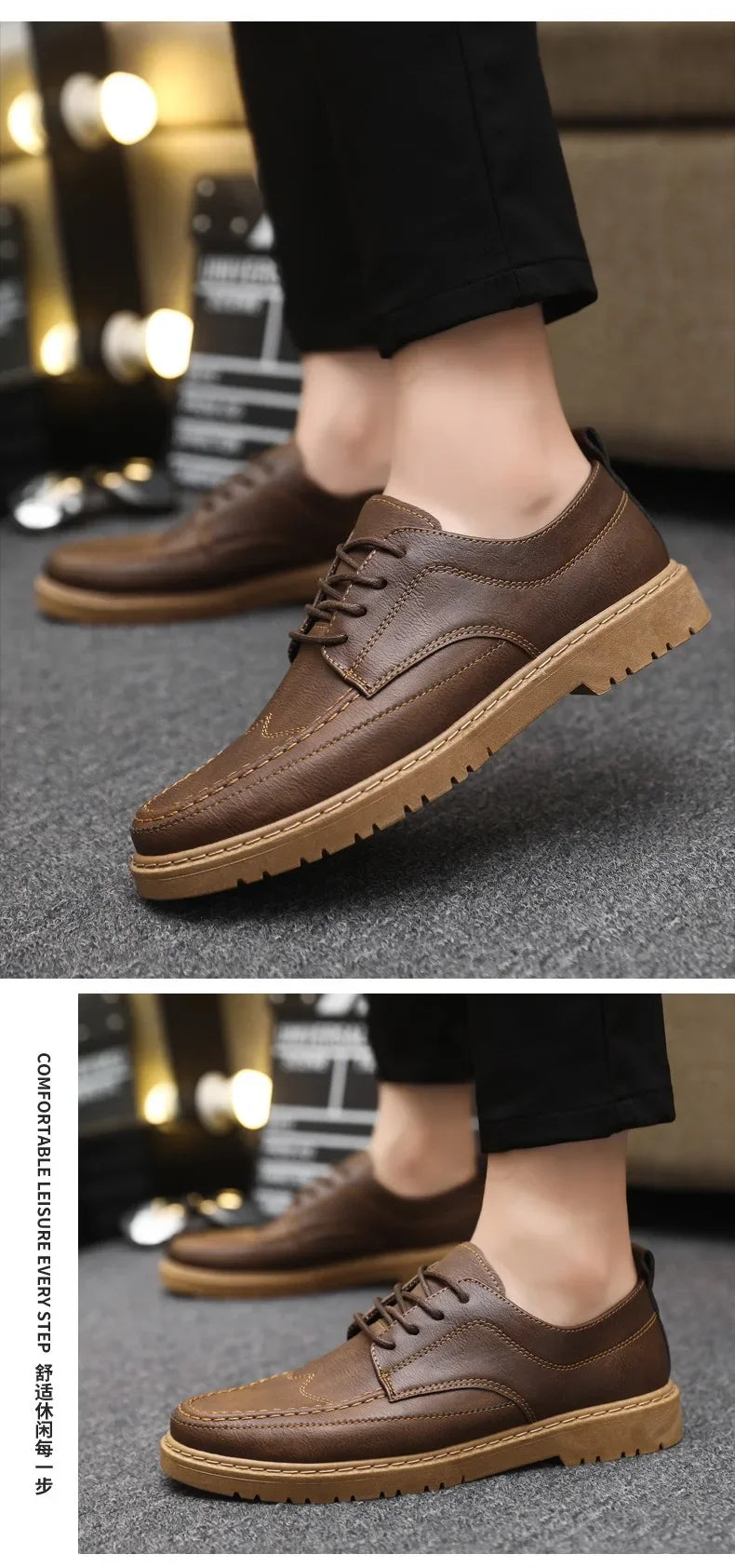 Classic Business Leather Shoes for Men Fashion Handcrafted Men's Dress Shoes Comfortable Flats Loafers Brand Men's Casual Shoes