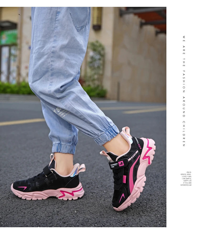 Kids Girls Shoes Running School Casual Sports Breathable Non-slip Sneakers Basketball Children Outdoor Walking Tennis All Season