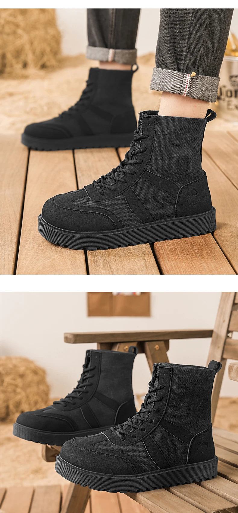 Boots Winter Mens Shoes Casual Cowboy Tactical Motorcycle Chelsea Ankle Work Leather Outdoor Designer Luxury Hiking