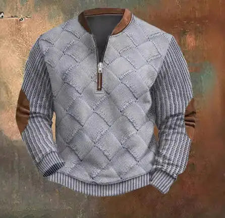 Hoodie Men's Half Zipper Sweatershirt 2024 Autumn/Winter New Thick Warm High Collar Men Jacket Coat Euro Size S-5XL D0259