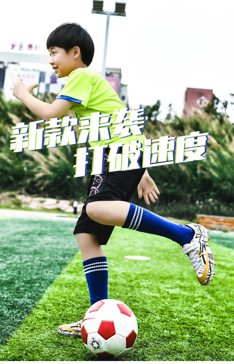 Soccer Shoes Kids Football Shoes TF/FG Cleats Grass Training Sport Footwear Trend Sneaker For Boys Chaussures De Football