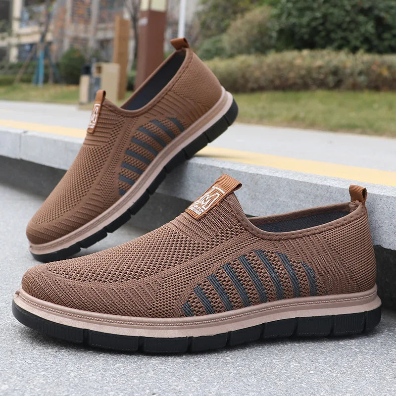 The 2025 New Men's Shoes Are Simple and Casual, Featuring A Mesh Fabric One-foot Soft-soled Sneaker Shoe in Large Sizes 39-45
