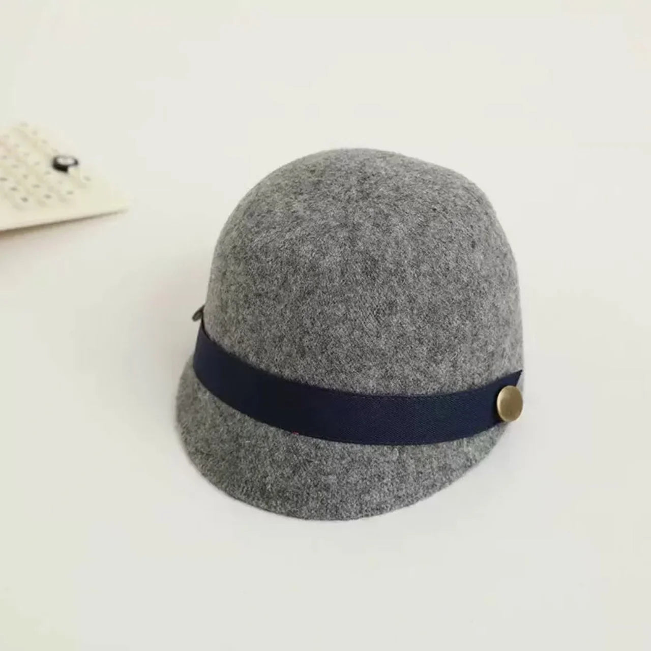 Winter Warm Baby Equestrian Hat Vintage Baby Boy Girl Wool Caps Cute Toddler Short Brim Duck Tongue Cap