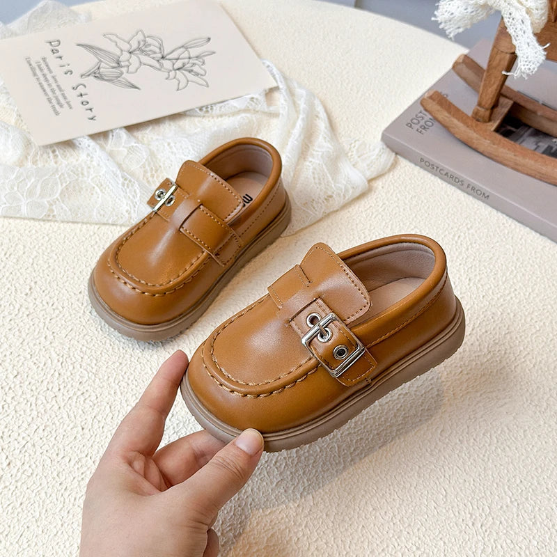 Kids Leather Shoes Autumn 2025 New Korean Edition Girls' Princess Shoes Little Girls' Baby Soft soled Casual Shoes Size 21-30