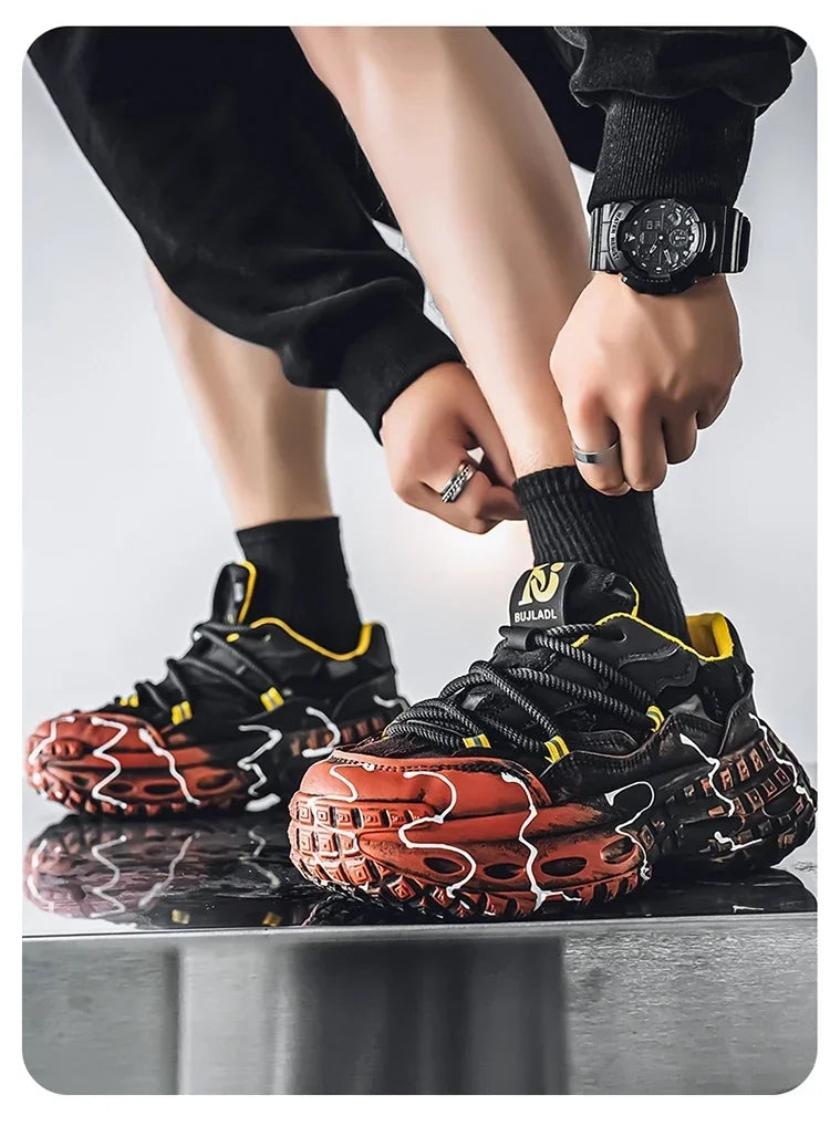 Men's Casual Shoes 2025 Shockproof Comfortable Outdoor Running Fitness Training Exercise Sneakers Size 39-44 Hot Sale Retro