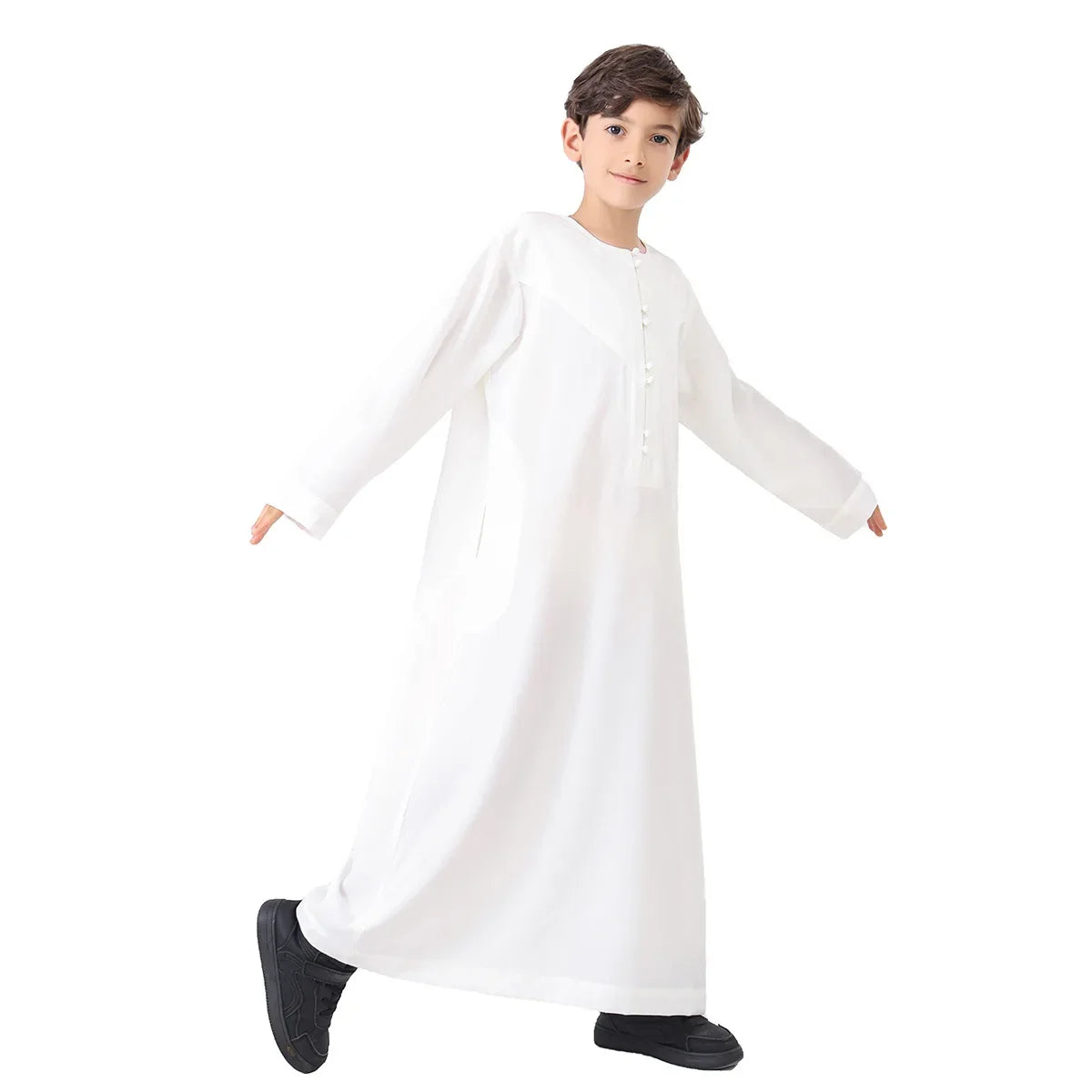 Eid Boys Muslim Clothing Saudi Arab Robe Kids Abaya Kaftan Prayer Islam Clothing Child Abaya Dress Ramadan Jubba Thobe Djellaba