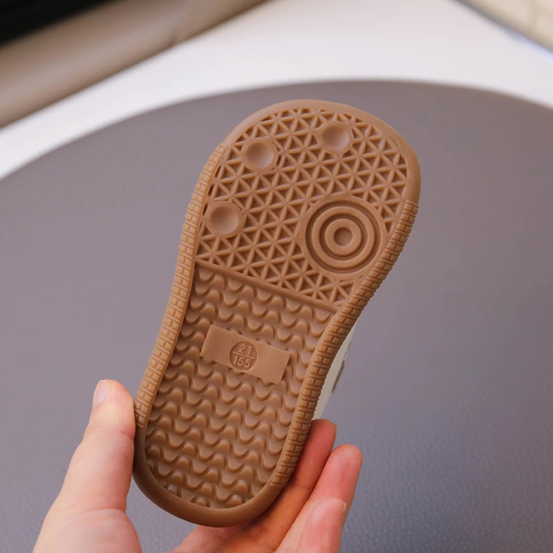 Children's Sneakers 1-8 Years Old Beige Lightweight Boys Girls Casual Shoes Four Seasons Black Soft Non-slip Kids Single Shoes