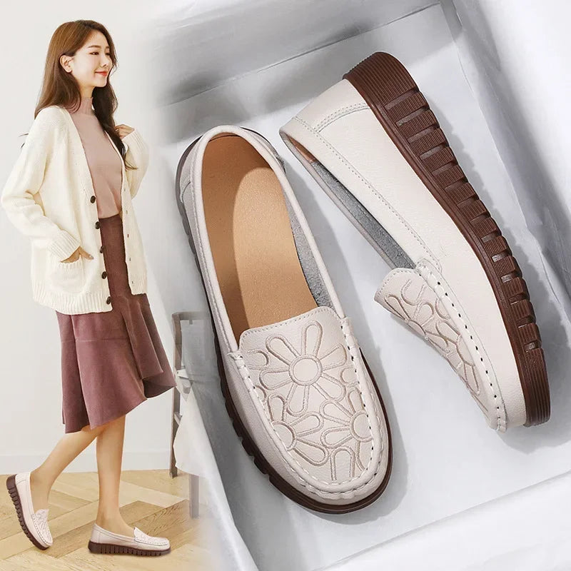 Women's Shoes Slip-on Loafers Ladies Casual Shoes Platform Wedge Moccasins Sneakers Comfortable Flat Shoes Zapatos Mujer 2024