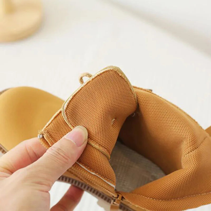 Kids Shoes for Girls Boots Fashion Solid Color Boys Leather Shoes Spring Autumn Children Student Boots