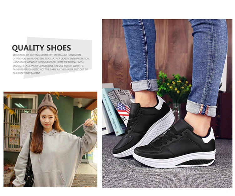 Women Sneakers Fashion Platform Shoes Lace Up Women Casual Flats Shoes Outdoor Lightweight Walking Women Shoes Zapatos De Mujer