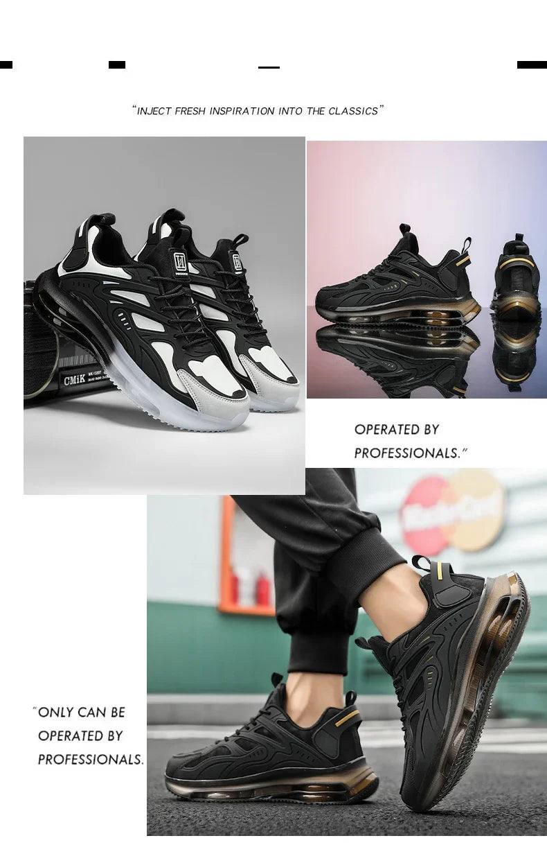 Men Shoes 2025 Casual Walk Air Cushion Marathon Breathable Lightweight Women's Comfortable Athletic Nonskid Sneakers