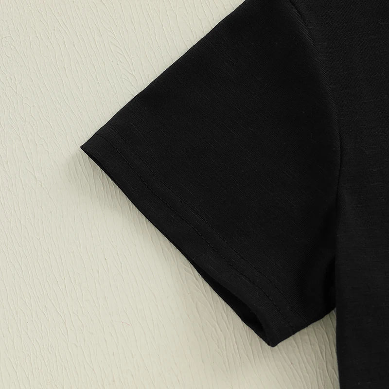 Pudcoco Kids Baby Boys Shorts Set, Short Sleeve T-shirt with Elastic Waist Stars Shorts Toddler Set Summer Outfit