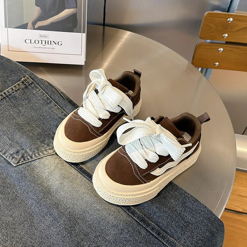 Kids Sneakers Fashion Round Toe Comfortable Fashion Non-slip Sports Shoes for Toddlers Children Soft Soled Casual Versatile Shoe