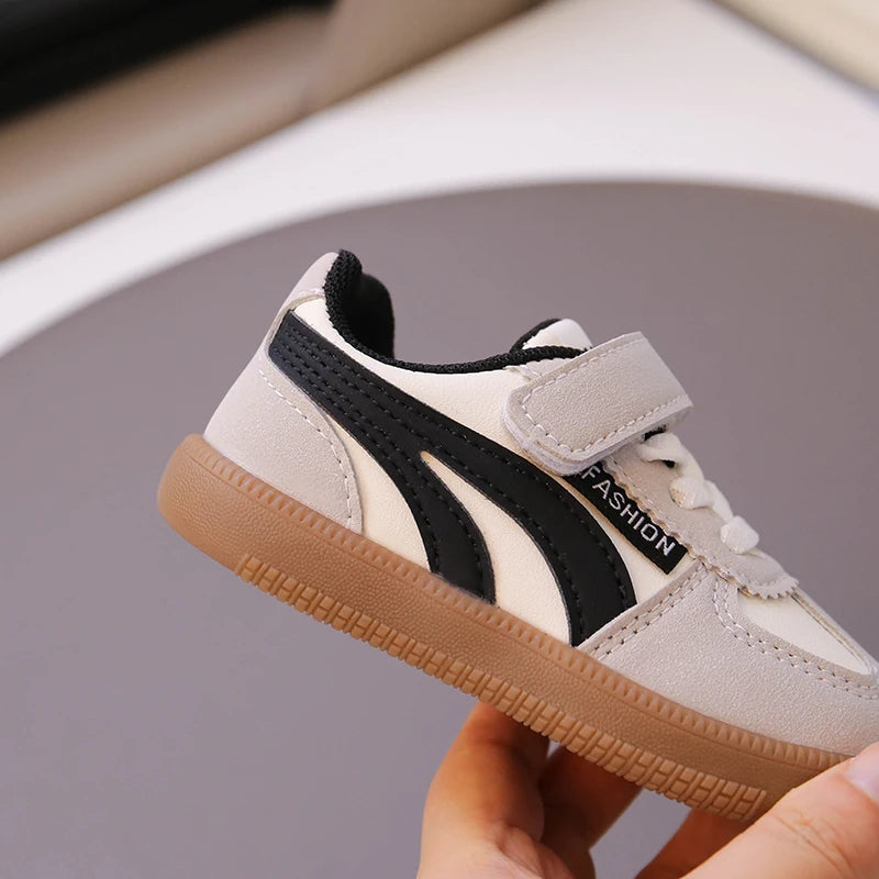 Children's Sneakers 1-8 Years Old Beige Lightweight Boys Girls Casual Shoes Four Seasons Black Soft Non-slip Kids Single Shoes