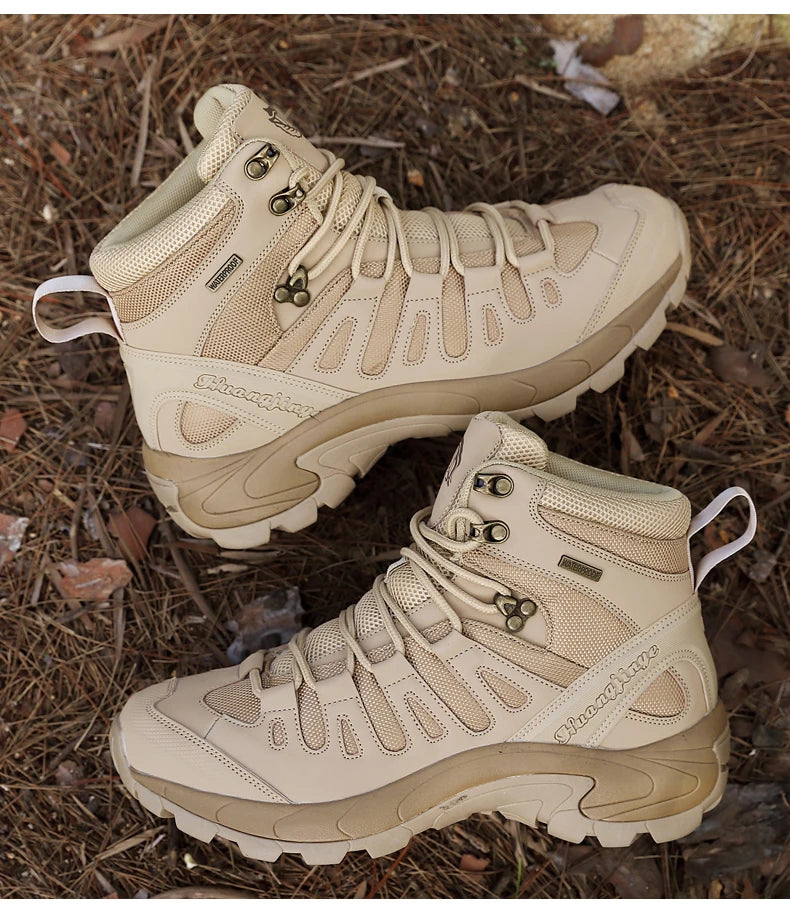 Men Boots New Platform Boots Outdoor Waterproof Casual Sneakers Working Men Ankle Boots Hiking Safety Shoes Mens Athletic