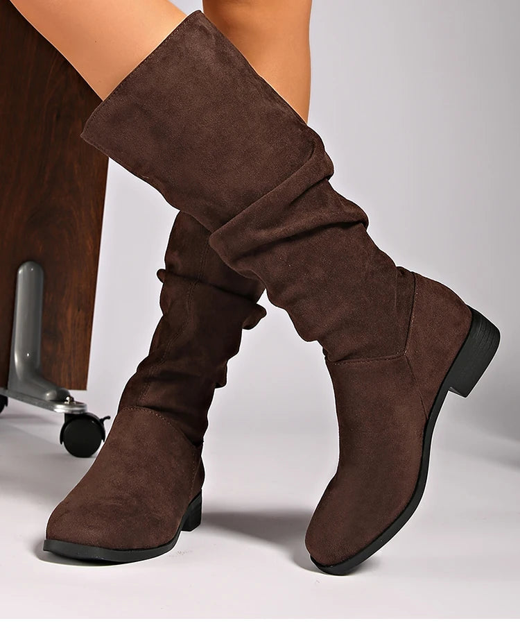 Boots Women's High Boots For Winter Shoes Woman Heels Botas Mujer New High Knee Boots Women Luxury Long Winter Footwear Snow