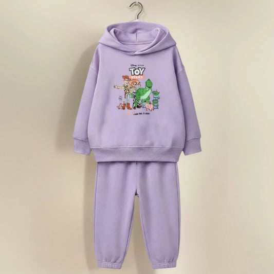 Multi-Color Disney Kids Hoodie Set Toy Story And Cars Printed Hooded Top + Pants 2Pcs Loose Casual Children Autumn Costume Wear
