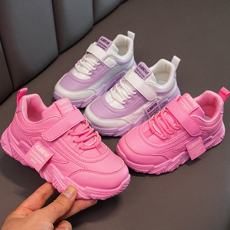 Kids Sports Shoes for Girls Boys Children Running Sneakers PU Soft School Casual Shoes Classic Fashion Anti-skid Spring Autumn