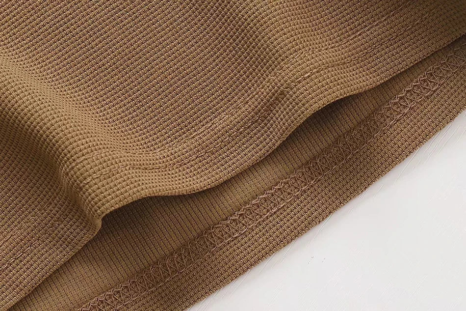 Kids Cartoon Pattern Waffle Like Knit Short Sleeve Set Children Stretchy Waist Summer Casual Clothes Two Piece Outfit 2025