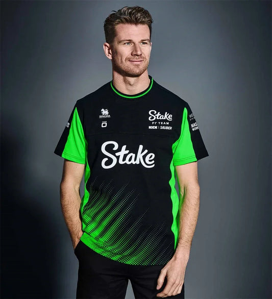 Stake 2025 Nico Hulkenberg Gabriel Bortoleto F1 Teamwear T-Shirt Men Hot Sale New Summer Women Short Sleeve Tops Shirts Children