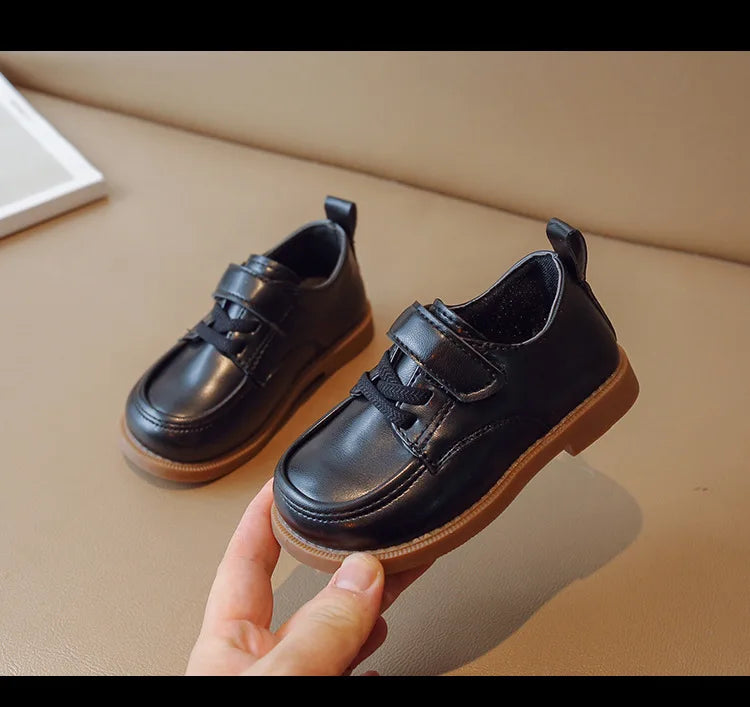 Kids Leather Shoe2023 Spring Autumn New British Leather Shoe Anti Slip Performance Shoes Boy Gril Kids Shoe Fashion Casual Shoes
