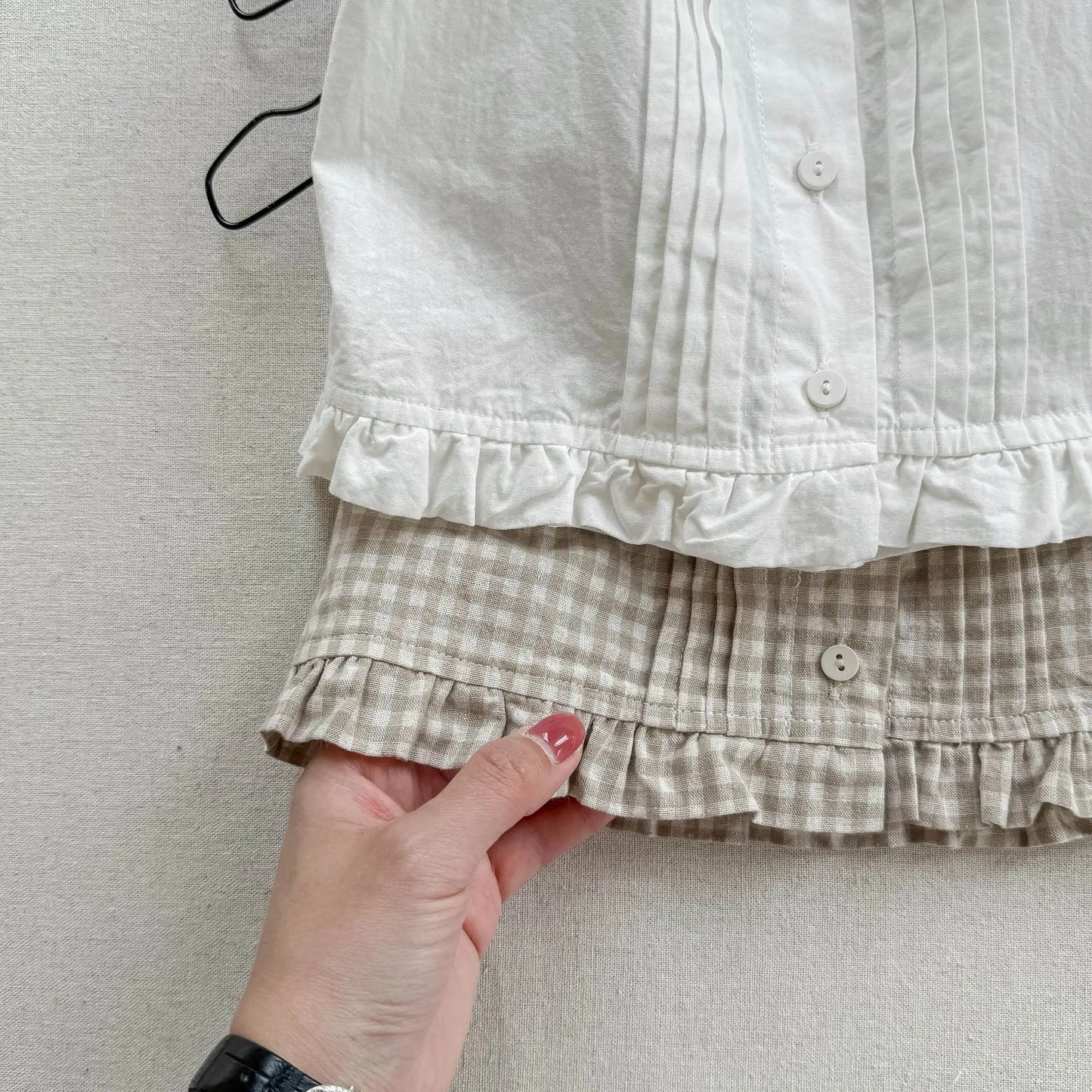 2025 Summer New Girls Sleeveless Lace Shirts Children Cotton Vest Baby Girls Blouse Solid Loose Princess Tops Kids Clothes