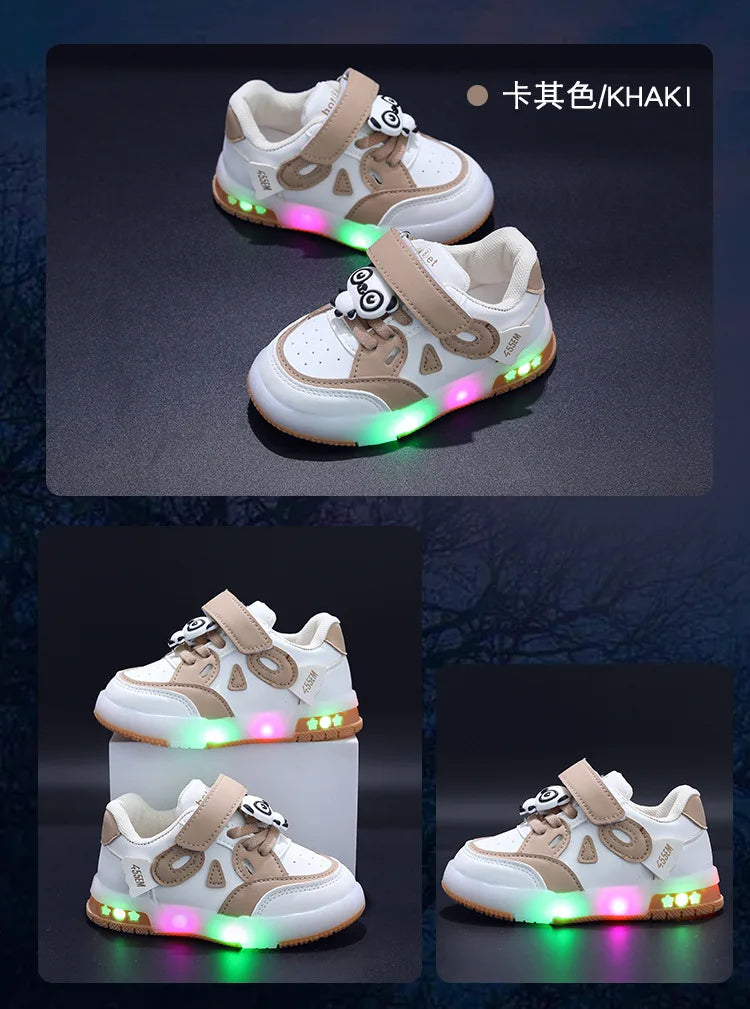 Kid Sneakers 2025 Autumn New Light Up Kid Shoe Trend Boy Sneakers Cute Girl Shoe Fashion Tennis Female Designer Shoe Кроссовки