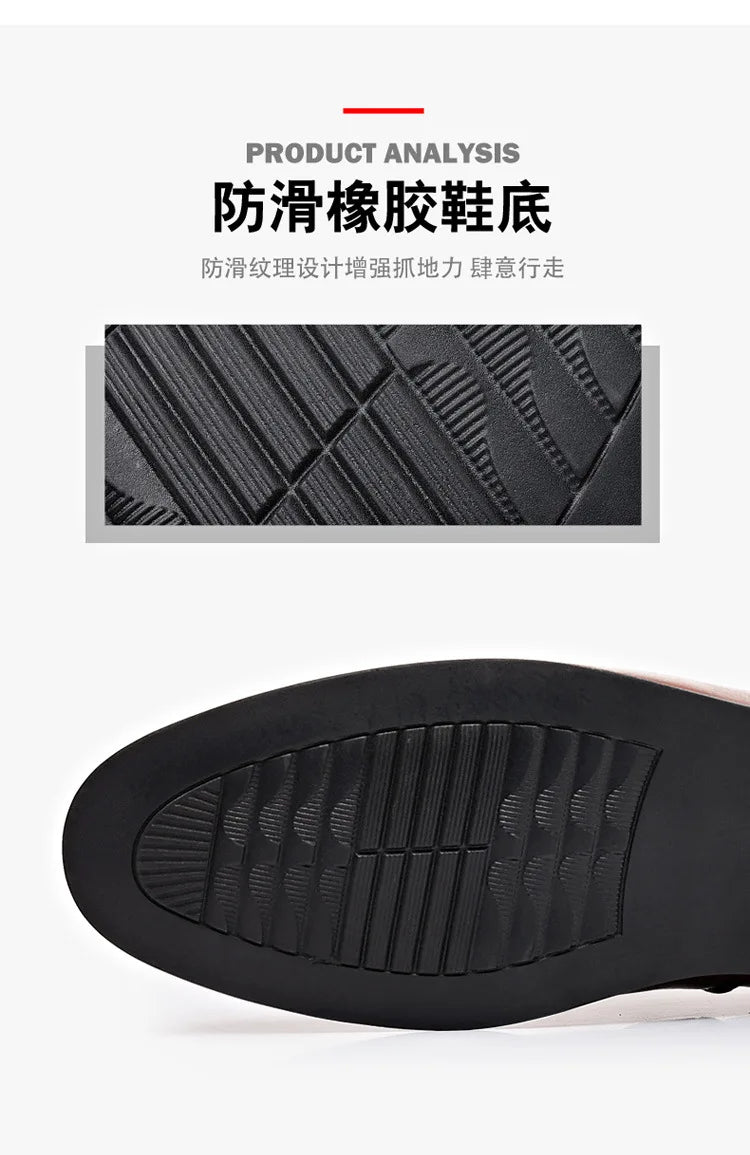 Mens Dress Shoe Fashion Male Loafers Business Wedding Shoe Men Black Elegant Classic Man Formal Leather Social Men's Lofer