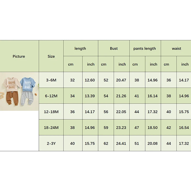 Pudcoco Baby Boy Fall Outfits, Letter Print Round Neck Long Sleeve Tops Elastic Waist Pants 2 Piece Set for Infant Toddler 3M-3T