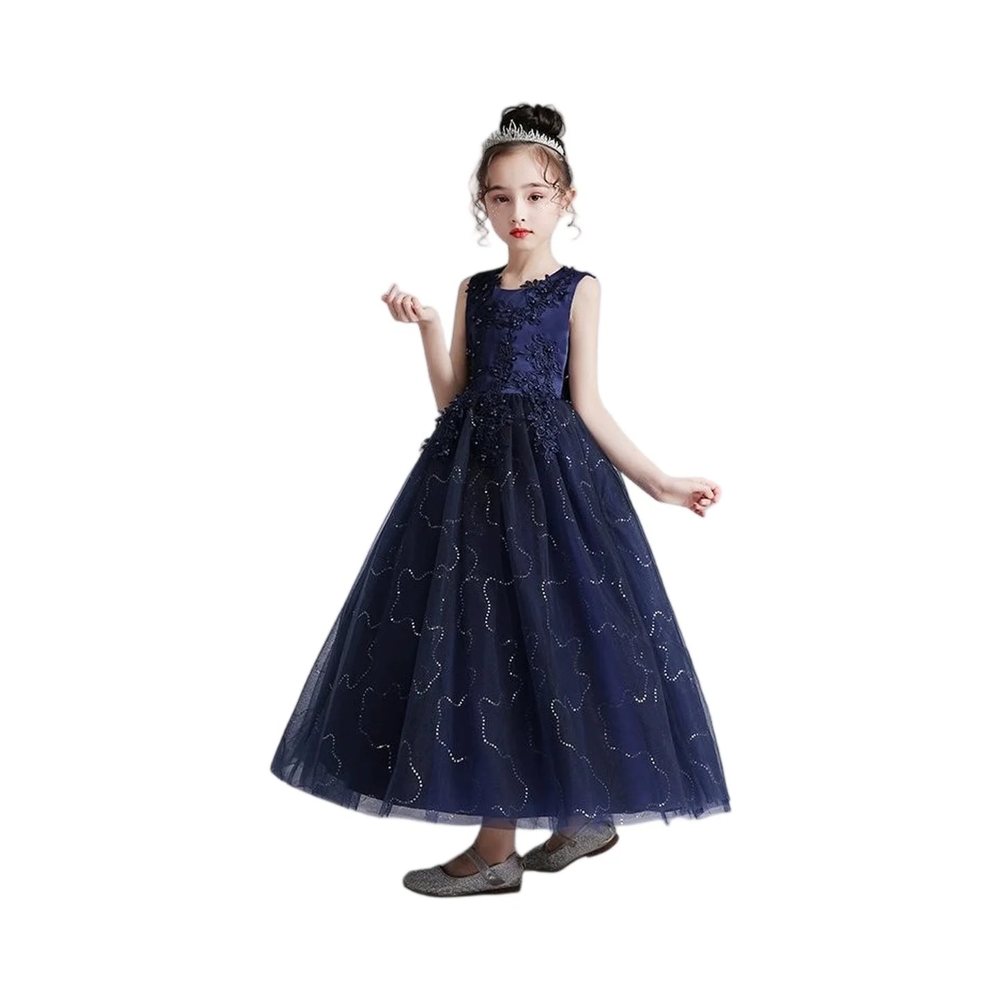 Kids Dresses For Girls Lace Dress Gown Princess Clothes Children Formal Evening Party Flower Girls Wedding Vestidois