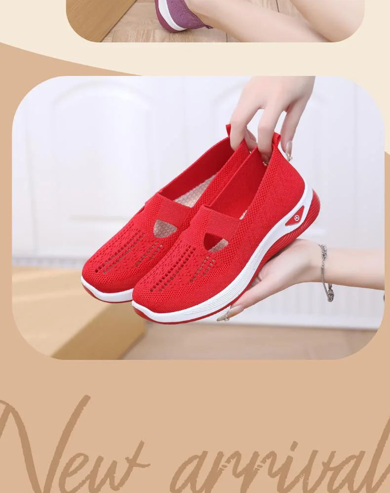 2025Women's Sneakers Breathable Slip on Walking Shoes Mesh Low Top Womens Vulcanized Shoes Soft Sole Lightweight Women Shoes