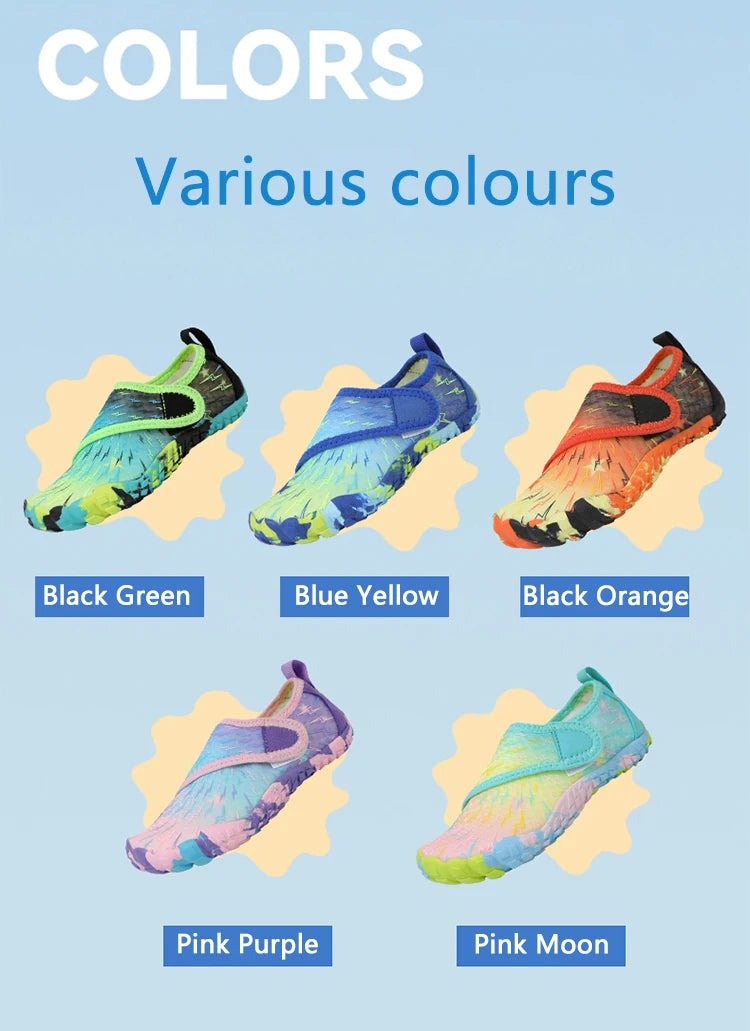 Kids Quick-Drying Shoes Anti Slip Wear-Resistant Cushioning Collision Prevention Soft Breathable Kids Quick-Drying Water Shoes