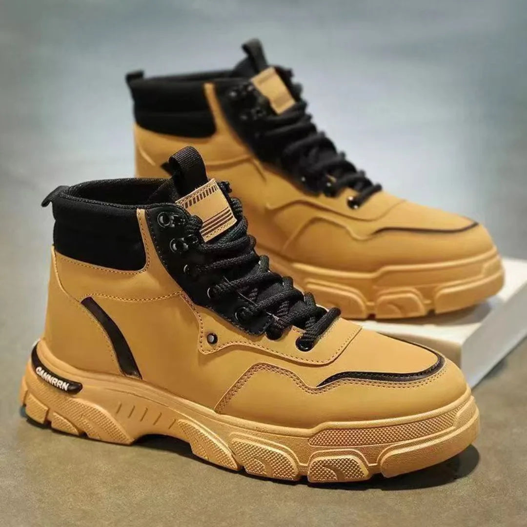 2025 autumn new breathable work boots for men, anti slip, wear-resistant, safety shoes, casual and comfortable sports shoes