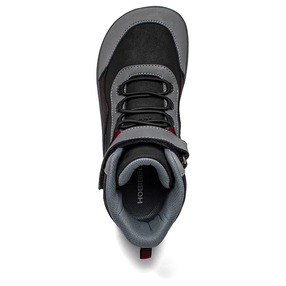 2025 Kids Mid-Barefoot Shoes Big/Kid Wide Toe Box Zero Drop Artificial Leather Hook-Loop Outdoor Boots  kids shoes